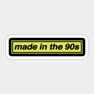 Yellow Made in the 90s Sticker